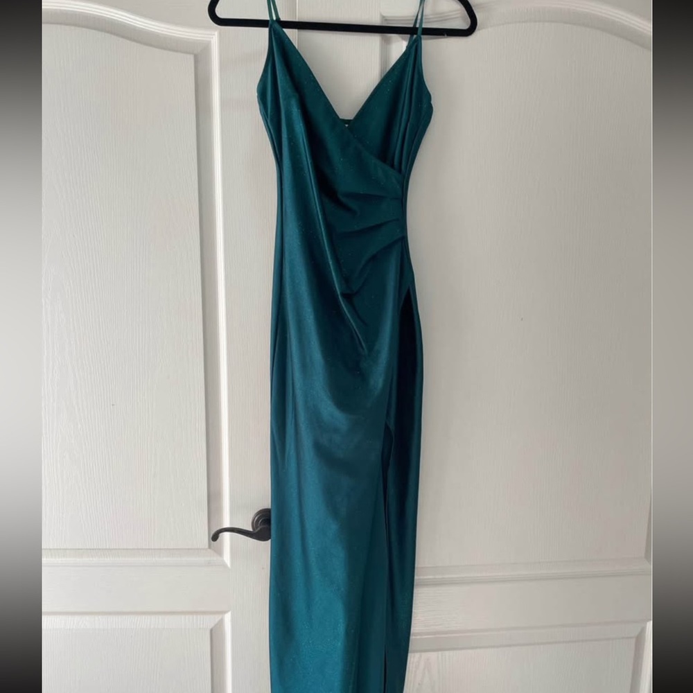 Emerald David’s bridal Sleeveless V-neck Maxi Gown